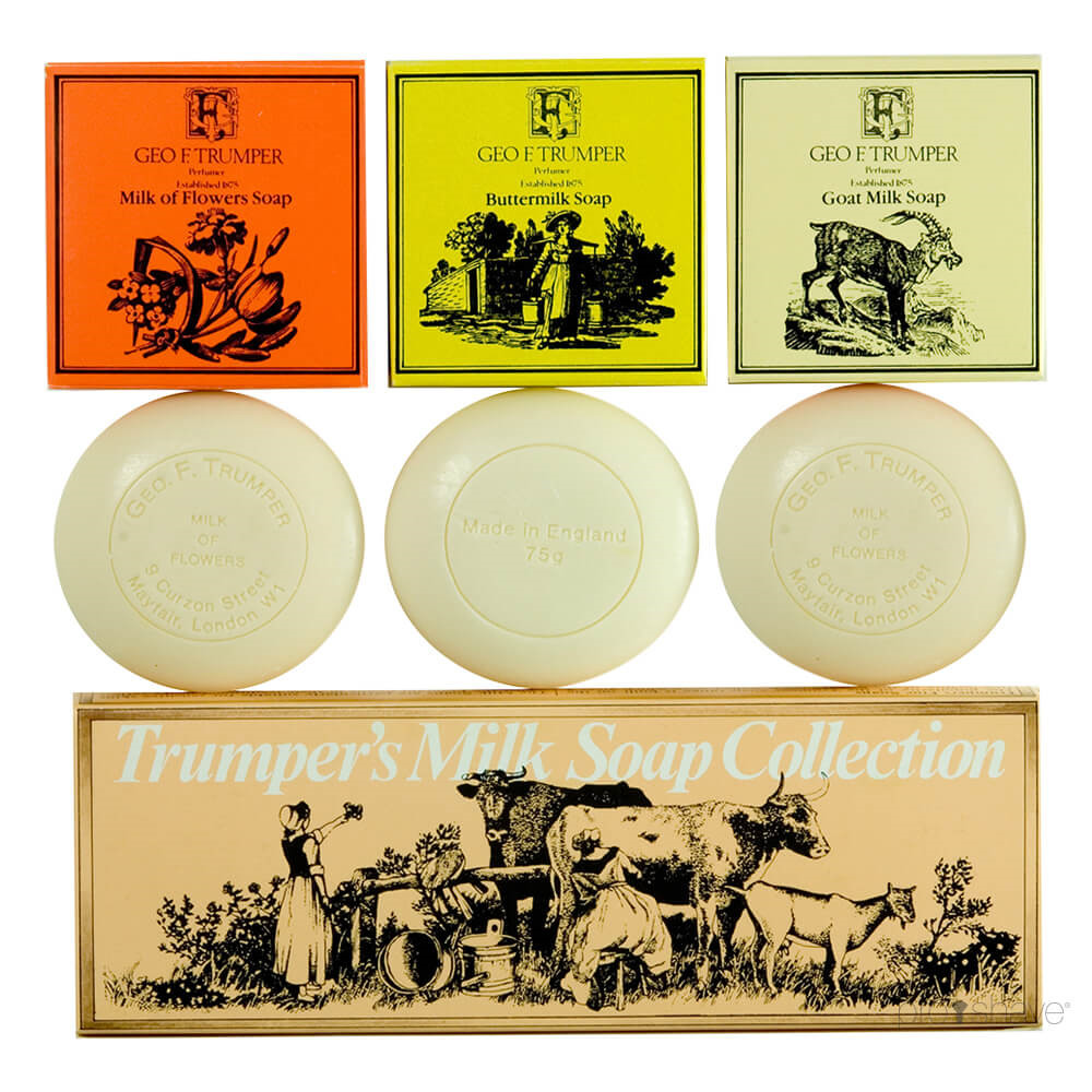 Geo F Trumper Håndsæbe, Milk Soap Collection, 3 x 75 gr.